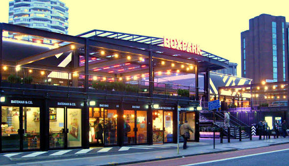 BOXPARK Croydon commercial property photography exterior